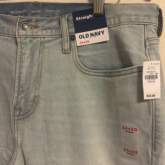 Men’s Old Navy 34x30 Blue Jeans Straight NWT - Picture 4 of 4
